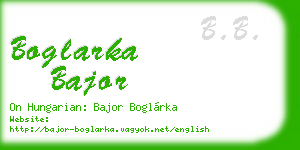 boglarka bajor business card