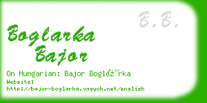 boglarka bajor business card